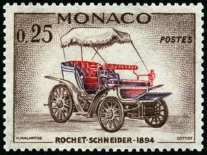 Monaco Stamp Briefmarke Nr. 565 " Automobil, Rocher-Schneider 25c " Neu Xx Ttb - Bild 1 von 1