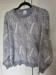 Vintage St Michael M&S Men's Pattern Pullover Jumper Sweater Cotton Blend Medium - Picture 1 of 7