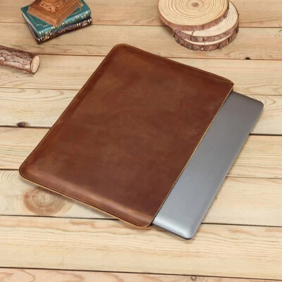 Ronuo Distressed Vintage Genuine Leather Protective Sleeve Case for MacBook Pro - Photo 1/4