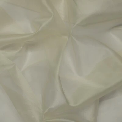 White Metallic Silk Polished Organza, 44" Wide, By The Yard (TS-7200) - Image 1 of 3