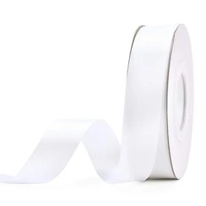 Double Face Satin Ribbon - 7/8" 25 Yards for Gift Wrapping Ribbons Roll White - Picture 1 of 7