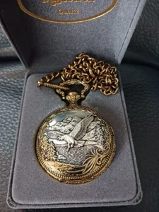 Majestron quartz pocket watch Mens, Eagle, For The People - Picture 1 of 15