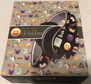 Folding Fatheads Stereo Headphones Emojis - Picture 1 of 3