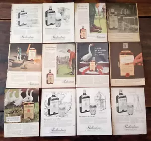 LOTE DE WHISKY ARGENTINOS DE COLECCIÓN RARO ORIGINAL de Ballantine de los años 1950 anuncios - Imagen 1 de 1