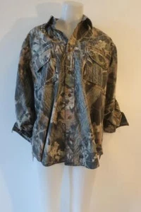 Mens Cabela's Gray Olive Green Taupe Safari Hunting Button Shirt L * - Picture 1 of 8