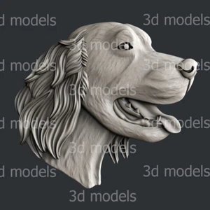 3d STL models for CNC, Artcam, Aspire, dog irish setter - Picture 1 of 4