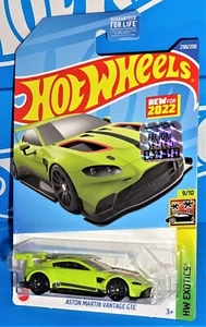 Hot Wheels Factory Set New For 2022 HW Exotics Aston Martin Vantage GTE Lime - Picture 1 of 3