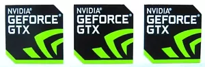 3 pcs NVIDIA GEFORCE GTX Sticker 17.5mm x 17.5mm Label Logo Decal Case Badge - Picture 1 of 1