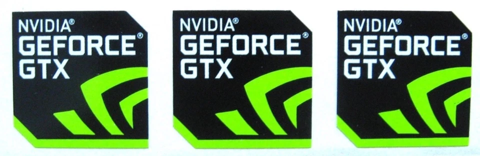 3 pcs Sticker for NVIDIA GEFORCE GTX 17.5mm x 17.5mm Label Logo Decal Case Badge - Image 1 of 1