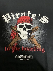 Cozumel Mexico Pirates Souvenir Black T shirt New Size M - Picture 1 of 4