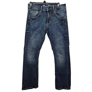 Jeans uomo Wrangler retrò 29x30 blu stivaletto slim denim western cotone cowboy - Foto 1 di 12
