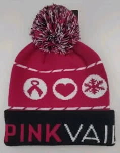 Bula Pink Vail Women's Cuff Beanie Winter Ski Pom Pom Hat Fuschia One Size NWT - Picture 1 of 4