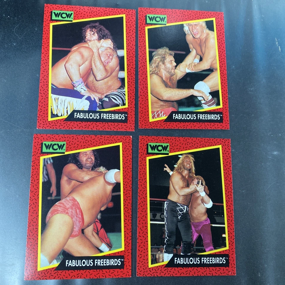 Fabulous Freebirds 1991 Impel WCW Wrestling Trading Cards #’s 117 119 122 123 - Image 1 of 2