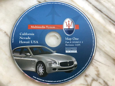 2004 2005 2006 MASERATI QUATTROPORTE  NAVIGATION CD CALIFORNIA NEVADA HAWAII OEM - Image 1 of 4