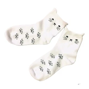 1 Pair kids Toddler Girl’s Socks Cute Kitty Cotton size 12-24 months - Picture 1 of 9