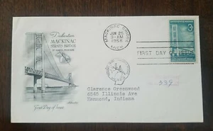 US FDC # 1109 Mackinac Straits Bridge 1958. - Picture 1 of 7