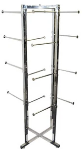 4 WAY LINGERIE GARMENT SHOPS DISPLAY TOWER STAND RAIL - Picture 1 of 1