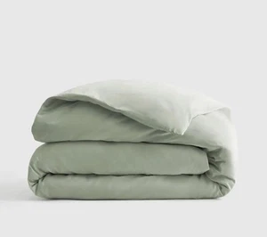 Quitte 100% Bio Satin Baumwolle Salbei Bettbezug! Full/Queen - Bild 1 von 6