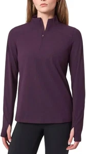 NEW Women's Mondetta Active Ribbed Purple 1/2 Zip Pullover Size Medium - Picture 1 of 9