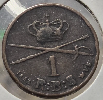 1853 Denmark 1 Rigsbankskilling - Rare 170+ Scandinavian Coin! - Image 1 of 2