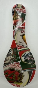 Soporte de cuchara de cerámica para salsa Tabasco con forma de cuchara 8,5" x 3,25" - Imagen 1 de 5