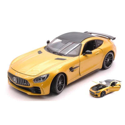 MERCEDES AMG  GT R 2017 METALLIC YELLOW 1:24-27 Welly Auto Stradali Modellino Nu - Immagine 1 di 3