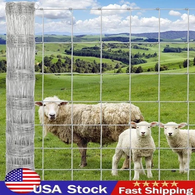 Cerca de fazenda 4 pés x 328 pés resistente galvanizado cerca de gado proteção animal - Imagem 1 de 4