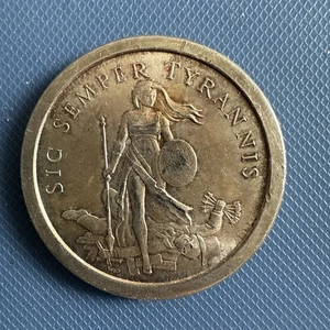 2013 Bullet Shield Sic Semper Tyrannis Rare - 999 Silber 1 Oz Unze Kunstmünze rund - Bild 1 von 4