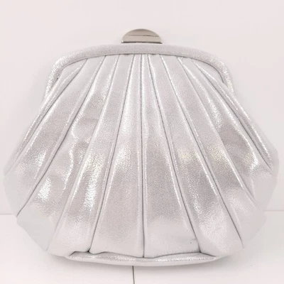 Bolso de Mano Nina Billow Acolchado Marco Art Deco Verdadero Bloqueo Plata Pequeña Correa de Cadena Foto 1 de 4