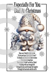 For You Dad At Christmas Time Weihnachtskarte im Format A5 und roter Umschlag - Bild 1 von 5