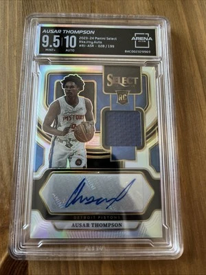 Ausar Thompson 2023-24 Select /199 Rookie Patch Auto #RJ-ASR Arena Club 9.5 - Image 1 of 2