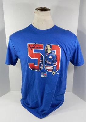 2022-23 Mens New York Rangers Chris Kreider #20 BreakingT 50 Goals Blue Shirt L - Image 1 of 4