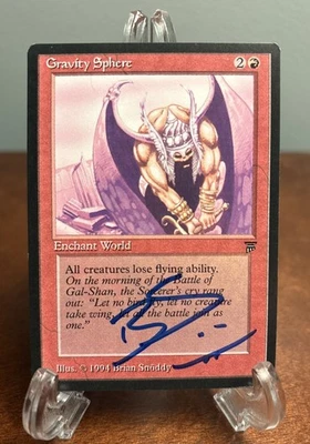 MTG Gravity Sphere Signed Artist Proof Brian Snoddy Legends Magic The Gathering - Image 1 of 2