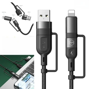 Multi USB C QC Fast Charging Cable 4 in 1 USB C/USB A to USB C To type-c PD 60W - Picture 1 of 13