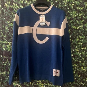 Reebok Roger Edwards Montreal Canadiens Heritage Royal Wool Sweater Jersey - Picture 1 of 9