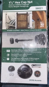 Ozco Dekorative 1-1/2" Sechskantmutter Set 56221 (10er Pack) - Bild 1 von 2