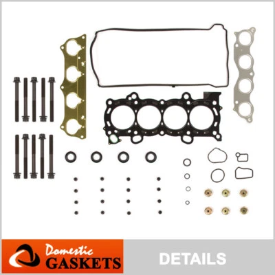 Se adapta a 02-06 Acura RSX Honda Civic 2.0L DOHC VTEC JUEGO DE JUNTAS DE CULATA PERNOS K20A3 Foto 1 de 4