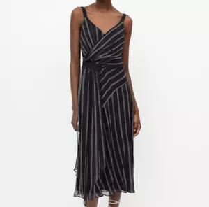 Jason Wu Gray multicolored dress sie 6 black and pink silk stripe dress - Picture 1 of 14