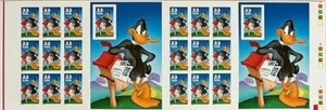 US (1999)- Daffy Duck Double Souvenir Sheet & Pane from Press Sheet - Picture 1 of 1