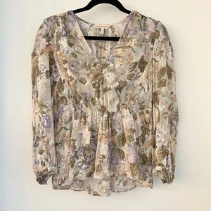 Top Rebecca Taylor Seda Floral Penélope Peplum Talla 0 - Imagen 1 de 7