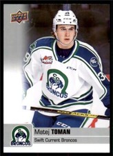 2019-20 UD CHL Base Set #121 Matej Toman - Swift Current Broncos