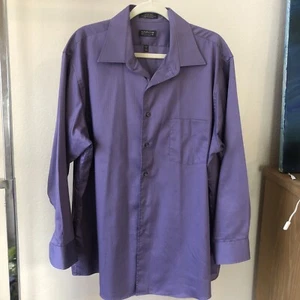 ARROW Classic Fit Lilac Long Sleeve Dress Shirt - 17 32/33 XL Wrinkle Free - Picture 1 of 7