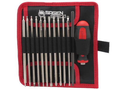 Sechskant Werkstatt Wechselklingen-Set 13-teilig mit T27 Schlüsselaufsatz Felo S