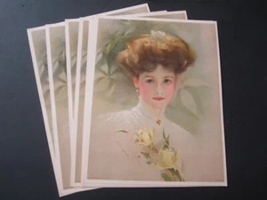 WHOLESALE Lot of 10 Old 1910 - Antique VICTORIAN PRINTS - Fancy Lady - 106E - Picture 1 of 1