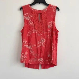 Daniel Rainn Damen Top mit Häkeldetail ärmellos geblümt Größe XL - Bild 1 von 9