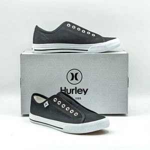 Hurley Chloe Women's Slip-On Canvas Shoes Fashion Sneaker (Black) NEW- Pick Size - Picture 1 of 14