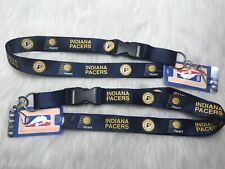 2 Indiana Pacers Blue Strap Release Lanyard Keychain ID Holder NBA New NWT