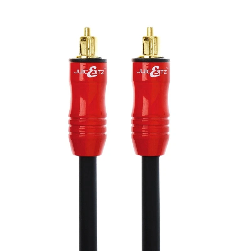 JuicEBitz Fiber Optic Digital Audio TOSlink Cable Soundbar TV SKY BluRay DVD 2m Cable