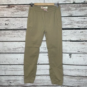 Levi’s Joggers Youth Boys Size Large 12-13 Years Pull On Drawstring Waist Tan - Picture 1 of 12