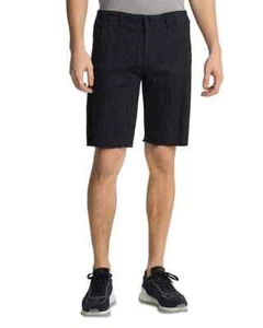 Karl Lagerfeld Mens Raw Hem Regular Fit Pinstripe Shorts black Size 30 MSRP $129 - Picture 1 of 1